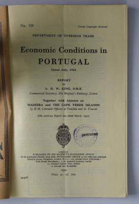Ibl 233 : Economic conditions in Portugal (1932)