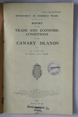 Ibl 232 : Report on the trade and economic conditions in the Canary Islands (1927)