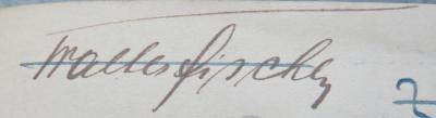 - (Fischer, Walter), Von Hand: Autogramm; 'Walter Fischer'. 
