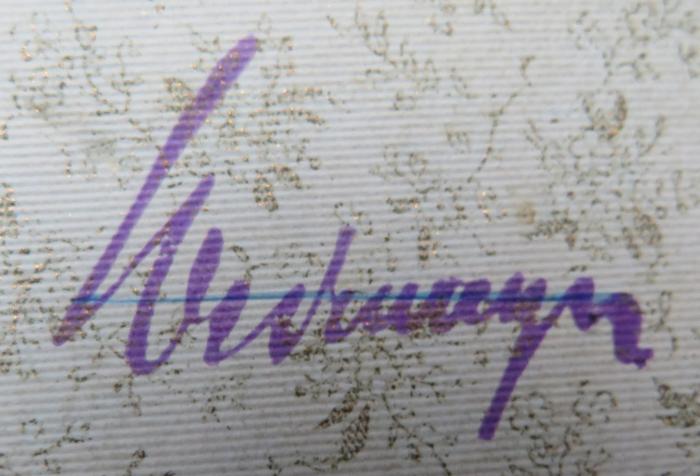 - (Weckmeyer[?], [...]), Von Hand: Autogramm; 'Weckmeyer[?]'. 