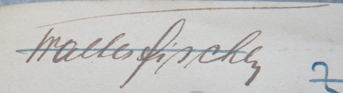 - (Fischer, Walter), Von Hand: Autogramm; 'Walter Fischer'. 