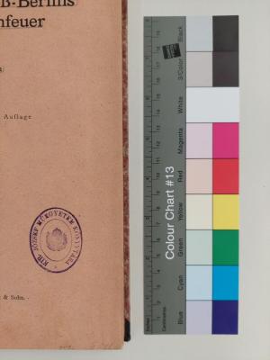 86/0823 : Der Schutz Groß-Berlins vor Schadenfeuer (1919);-, Stempel: Wappen; 'Kir. József Müegyetem Könyvtara'
