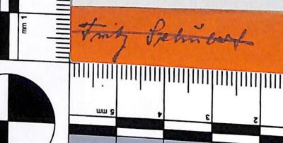 - (Schubert[?], Fritz), Von Hand: Name; 'Fritz Schubert[?]'. 