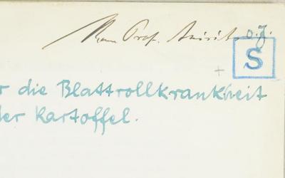 - (Anisits, Johann Daniel), Von Hand: Name; 'Herrn Prof. Anisits '. 