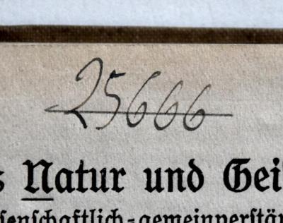 - (NSDAP-Gauarchiv und -museum Südhannover-Braunschweig), Von Hand: Signatur; '25666'. 