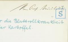 - (Anisits, Johann Daniel), Von Hand: Name; 'Herrn Prof. Anisits '. 