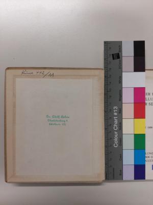 Kunst 442(11) : Katalog der elften Ausstellung der Berliner Secession (1906);- (Behne, Adolf), Stempel: Exlibris; 'Dr. Adolf Behne Charlottenburg 4 Schillerstr. 103'.  (Prototyp)
