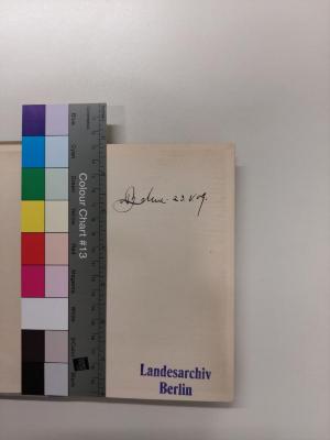 Kunst 442(18) : Katalog der achtzehnten Ausstellung der Berliner Secession Berlin 1909 (1909);- (Behne, Adolf), Von Hand: Autogramm; 'A Behne. 23.V.09'. 