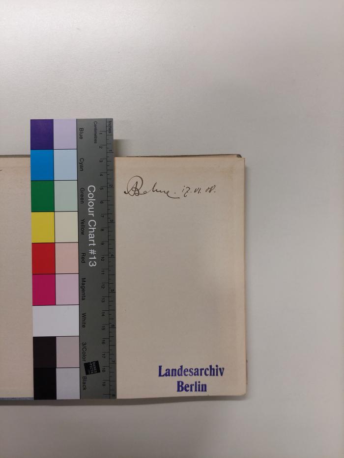 Kunst 442(15) : Katalog der fünfzehnten Ausstellung der Berliner Secession Berlin 1908 (1908);- (Behne, Adolf), Von Hand: Autogramm; 'A Behne 17.VI.08'. 