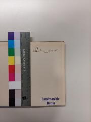 - (Behne, Adolf), Von Hand: Autogramm; 'A Behne 17.VI.08'. 
