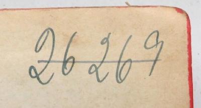 - (NSDAP-Gauarchiv Südhannover-Braunschweig), Von Hand: Signatur; '26269'. 