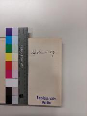 - (Behne, Adolf), Von Hand: Autogramm; 'A Behne. 23.V.09'. 
