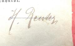 - (Reuter[?], H.), Von Hand: Name; 'H. Reuter[?]'. 