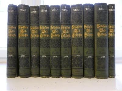 I 395 bf: Geschichte der alten Welt Bd. 1-2 ; Geschichte des Mittelalters Bd. 4-5 ; Geschichte der neueren Zeit Bd. 1-3, 5, 7 ; Geschichte der neuesten Zeit Bd. 3 (1903-1904)