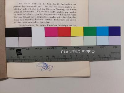 Soz 2911(5) : Beiträge zur Geschichte der Jüdischen Gemeinde zu Berlin (1934);-, Stempel: ; 'Hebräische Schriftzeichen'