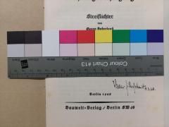 - (Silberschmidt, Walter), Von Hand: Autogramm; 'Walter Silberschmidt 8.3.28'.  (Prototyp)