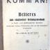 Kps 5426 : Komm an! Heiteres aus englischer Gefangenschaft in hoch- und plattdeutscher Mundart ; entstanden hinterm Drahtverhau und auf den Chausseen Frankreichs ([um 1920])