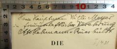 - (Lehmann-Russbüldt, Otto), Von Hand: Widmung, Name; 'Herrn Hauptmann Willi Meyer in freundschaftlicher Verehrung Otto Lehmann-Russbüldt'. 