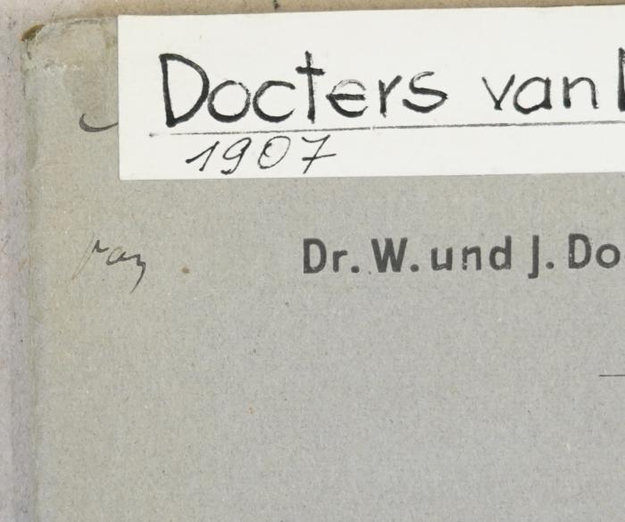 -, Von Hand: Notiz; 'van'