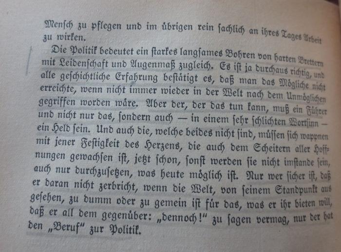 VI 68 2.Ex.: Gesammelte Politische Schriften (1921);- (unbekannt), Von Hand: Annotation. 