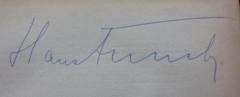 - (Funck, Hans), Von Hand: Autogramm, Name; 'Hans Funck.'. 