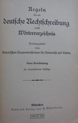 Se 1075 eo: Regeln für die deutsche Rechtschreibung nebst Wörterverzeichnis (o.J.)
