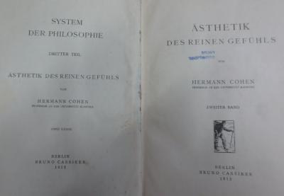 VIII 1209 3 2 2.Ex.: Ästhetik des reinen Gefühls (1912)