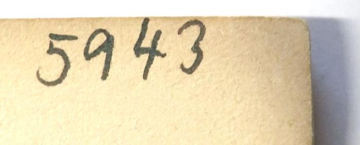 - (NSDAP-Gauarchiv Südhannover-Braunschweig), Von Hand: Signatur; '5943'. 
