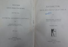 VIII 1209 3 2 2.Ex.: Ästhetik des reinen Gefühls (1912)