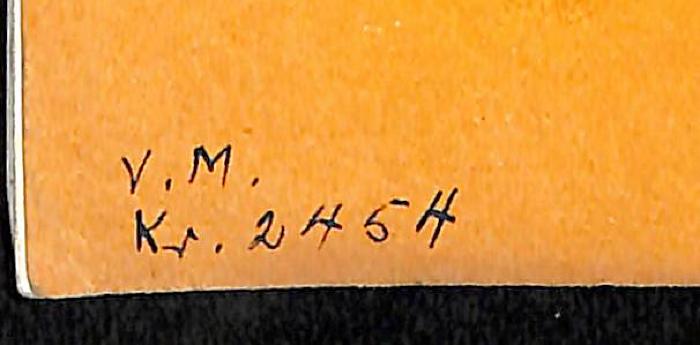 - (V. M.), Von Hand: ; 'V. M. / Kr. 2454'. 