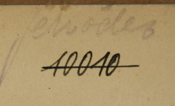 - (NSDAP-Gauarchiv Südhannover-Braunschweig), Von Hand: Signatur; '10010'. 