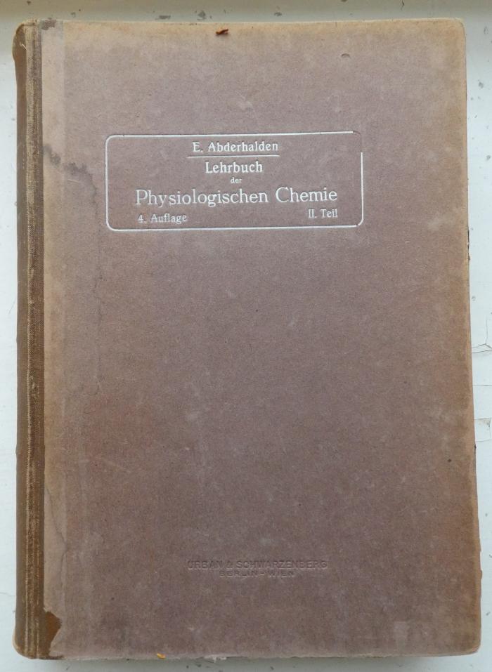 Kd 261 d 2: Lehrbuch der physiologischen Chemie : mit Einschluß der physikalischen Chemie der Zellen und Gewebe und des Stoff- und Kraftwechsels des tierischen Organismus (1921)