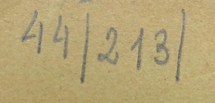 - (Antiquariat Alfred Wolf (Wien)), Von Hand: Nummer; '44/213'. 