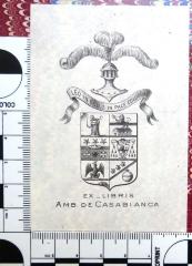 - (Casabianca, Amb[roise] de), Etikett: Exlibris; 'Ex-Libris
Amb. de Casabianca'. 