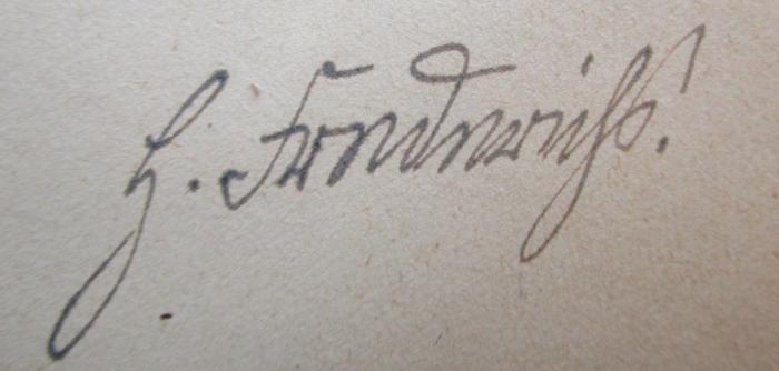 Cx 78: Kramer Kray : Nedderdütsche Komeedie in fief Akten (1920);- (Frederichs, Hans), Von Hand: Autogramm, Name; 'H. Frederichs!'. 