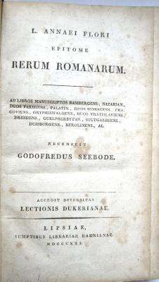 F 3032 : L. annaei flori epitome rerum Romanarum (1821)