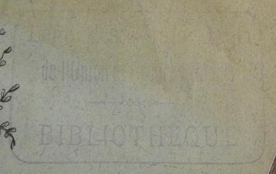 Ue 376: L'influence des dogmes sur le développement de l'esprit humain : (Syllabus de conférences données en 5903) ([1903]);- (Loge Les Vrais Amis de l'Union et du Progrès Réunis), Stempel: Name, Berufsangabe/Titel/Branche; 'Loge des Vrais Amis de l'Union et Progrès Réunis
Bibliotheque'.  (Prototyp)