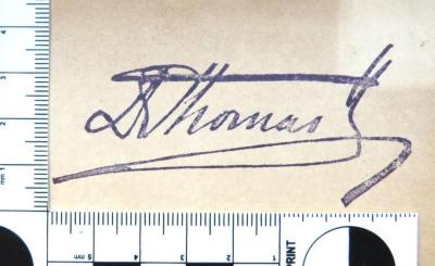 - (Dr. Thomas[?]), Stempel: Autogramm; 'Dr. Thomas[?]'. 