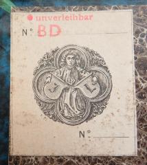 - (L., J. / J., L.), Etikett: Abbildung, Emblem; 'No. __ / JL / No. __'. 
