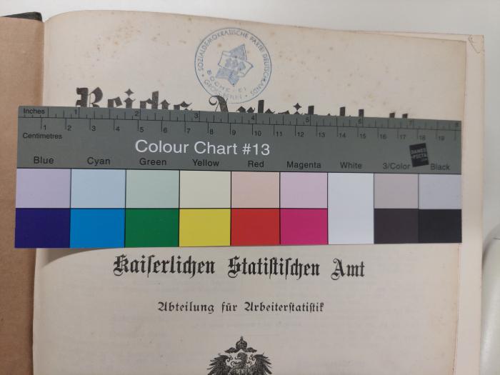 Zs 1868 : Reichsarbeitsblatt (1905);-,  'Sozialdemokratische Partei Deutschlands (SPD) Bücherei Gross-Berlin'