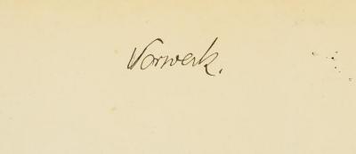 - (Vorwerk, Wilhelm), Von Hand: Name; 'Vorwerk'. 