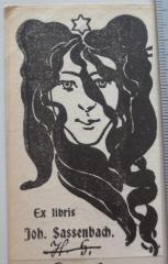 - (Allgemeiner Deutscher Gewerkschaftsbund. Ortsausschuß Berlin. Bibliothek Sassenbach;Sassenbach, Johann), Etikett: Exlibris, Portrait, Name; 'Ex libris
Joh. Sassenbach.'.  (Prototyp)