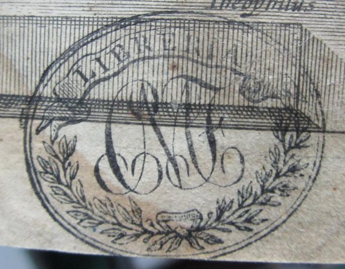  Arnoldi Corvini digesta per aphorismos strictim explicata (1642);- (Libreria CMF), Stempel: Name, Initiale, Monogramm, Abbildung; 'Libreria CMF'.  (Prototyp)