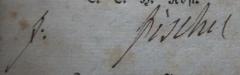 - (Fischer[?], J.[?]), Von Hand: Autogramm, Name; 'J: Fischer'. 