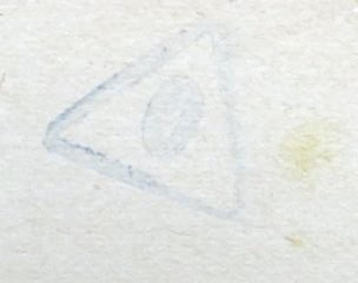 - (Preußen. Preußische Armee. Oberkommando in den Marken), Stempel: Zensurstempel; '[Kreis im Dreieck]
[0 im Dreieck]'. 