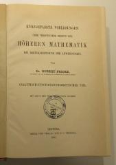 SK 700 F897 K9 : Kurzgefasste Vorlesungen über verschiedene Gebiete der höheren Mathematik (1900)
