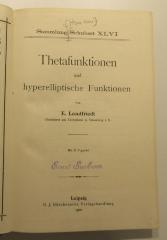 SK 680 L256 : Thetafunktionen und hyperelliptische Funktionen (1902)