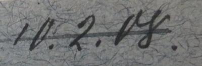 - (Corduan, Curt), Von Hand: Datum; '10.2.08.'. 