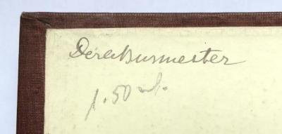 - (Burmester, Dora), Von Hand: Autogramm; 'Dora Burmester'.  (Prototyp)