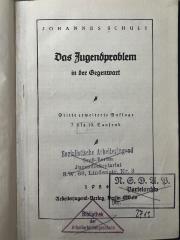 00/12898 : Das Jugendproblem in der Gegenwart (1924)